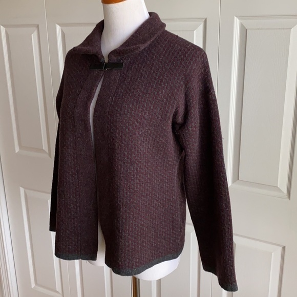 Chiaramente Wool Blend Open Front Cardigan Size Small - Picture 3 of 12